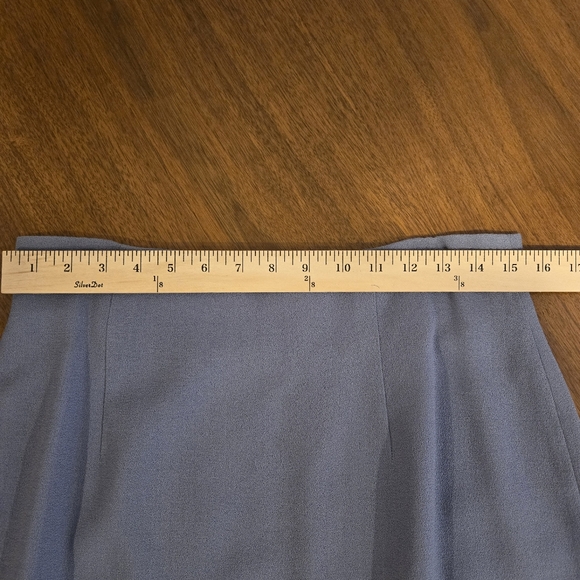 Dusty Blue Nicole Taylor Woman's Wool Suit Size 12 - Picture 16 of 16